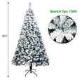 thumbnail image 3 of Xilee 8 ft Snow Flocked Artificial Christmas Tree with 1300 Tips ,Christmas Tree with Premium PVC Branches, Realistic Snowy Look, Sturdy Metal Stand, Indoor Fake Snow Xmas Tree for Home Office Shops, 3 of 7