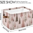 thumbnail image 4 of Storage Basket Christmas Tree Pink Foldable Canvas Laundry Baskets Bin Waterproof Inner Layer with Sturdy Handles for Toy Nursery Blanket Clothes 1 Pack, 4 of 7