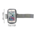 thumbnail image 2 of Unique Bargains 1 Pce Support de Téléphone Classique avec Fermeture Éclair pour Randonnée Gym Néoprène PVC Gris, 2 of 4