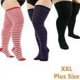 thumbnail image 2 of Women Plus Size Socks XXXL Over Knee Thigh High Socks Oversized Knee High Socks White Plus size, 2 of 6