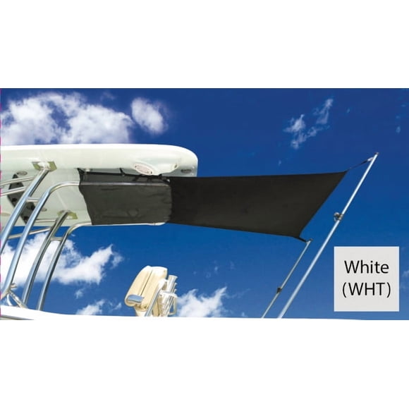 Carver Boat T-Top Shade Extension TS5-WHT T-Shade; 5 Foot Length And Width Up To 5 Feet; White; WeatherMax 3D Canvas