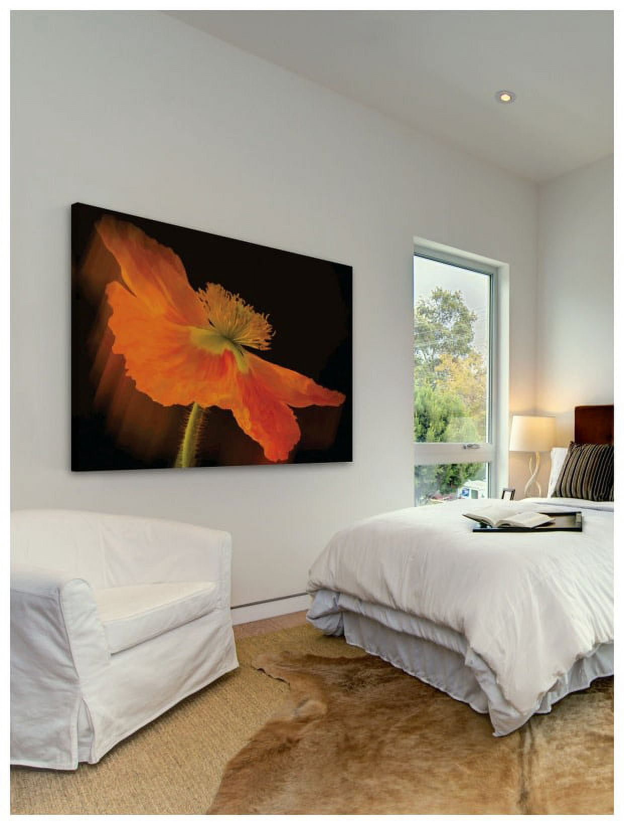 Marmont Hill "Dramatic Orange Poppy" Painting Print on Canvas