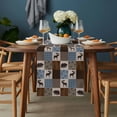 thumbnail image 2 of Blue Checkered Cabin Table Runner - 72 Inch Long, Kitchen Dining Table Runner Dresser Scarves, Farmhouse Forest Brown Buffalo Plaid Farmhouse Decor for Coffee Tables Wedding Party Banquet, 2 of 8