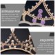 thumbnail image 5 of KAKOWELY Exquisito tocado femenino con elementos de diamantes de imitación, diadema para mujer, tocado de boda, decoración, 5 of 5