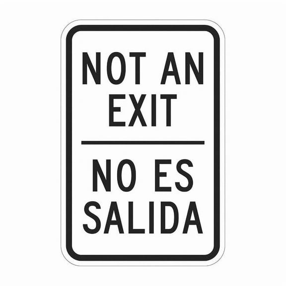 Lyle No Exit Sign For Parking Lots,18" x 12" T1-1918-EG_12x18