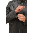 thumbnail image 5 of Men's Motorcycle Biker Vintage Cafe Racer Real Genuine Leather Black Jacket, 5 of 5