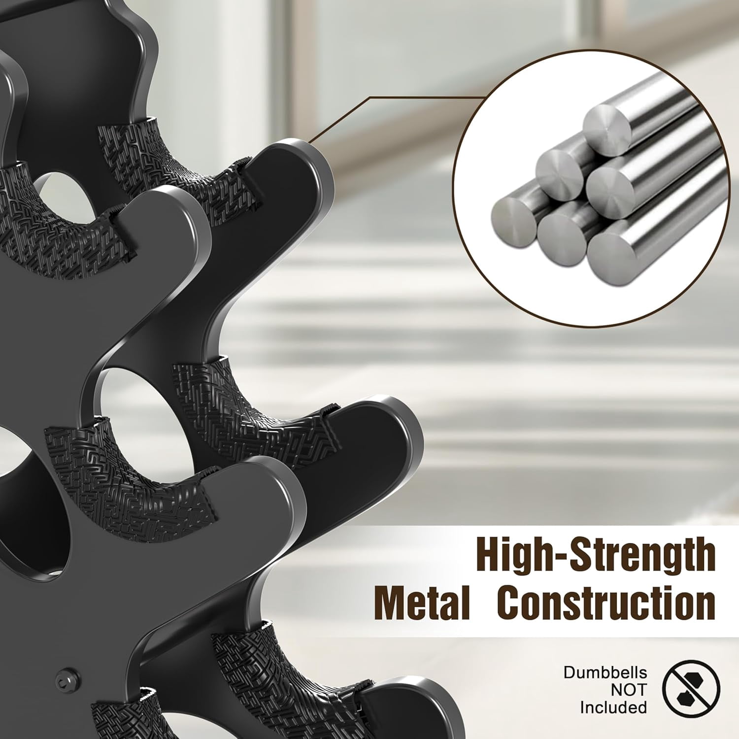 4-Tier Dumbbell Rack Only Weight Racks For Free Weights Dumbbell Tower (No Dumbbells Rack Only)