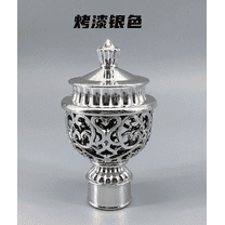 Dayesque 12pcs Roman Curtain Rod Fittings Plastic Drapery Rail Finials Decorative Pole Head Caps Replacement End Caps for Curtain Rails Modern Decor