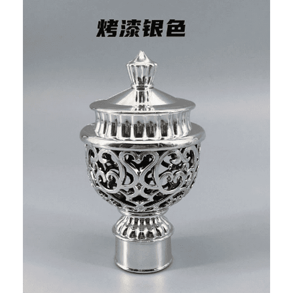 Dayesque 12pcs Roman Curtain Rod Fittings Plastic Drapery Rail Finials Decorative Pole Head Caps Replacement End Caps for Curtain Rails Modern Decor