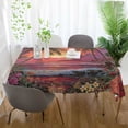 thumbnail image 4 of Qxltty Volcanic Island Square Tablecloth 60×108in Thick Wrinkle Resistant Heat Proof Durable Table Cover for Dining Table, 4 of 9