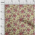 thumbnail image 2 of oneOone Rayon Pale Yellow Fabric Florals Fabric For Sewing Printed Craft Fabric By The Yard 56 Inch Wide, 2 of 4