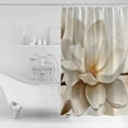 thumbnail image 2 of Retro Magnolia Shower Curtain, 72" x 72", White Floral Vintage Pastoral Style Waterproof Bathroom Curtain Washable Shower Curtain Set with 12 Hooks, 2 of 6