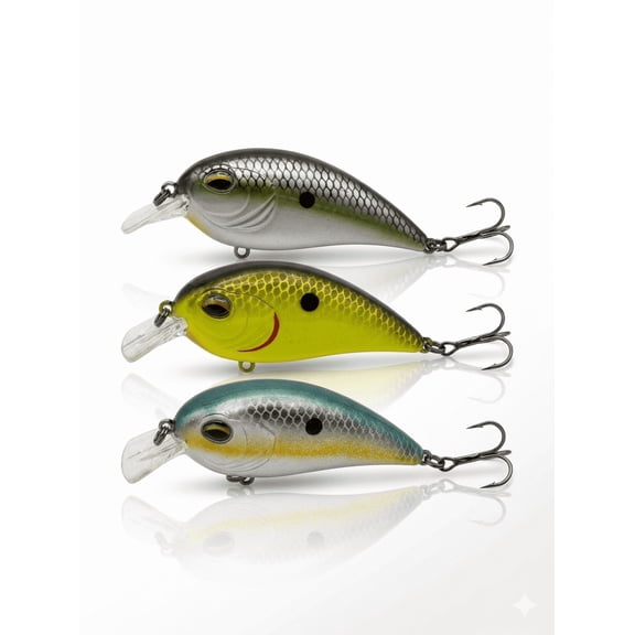 LinHiver Fishing Lures Crankbait – Shallow & Deep Diving Options, Lifelike Wobble Action for Bass Trout Freshwater Saltwater