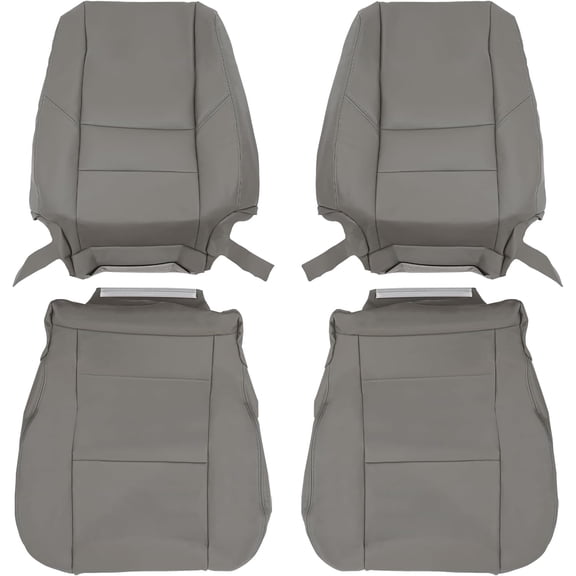 Automotive Seat Covers, Front Seat Covers Replacement for Toyota Tundra 2000-2004 and 2000-2007 Toyota Sequoia Seat Covers, Driver and Passenger Side Replacement Seat Cover for Cars (Grey)