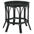 thumbnail image 1 of Antonio Round Rattan Bandeja Top Acento Lado Table Negro, 1 of 7