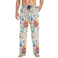 thumbnail image 4 of Men's Sleep Pants Lightweight Pjs Sleepwear Comfortable Lounge Pants Bottom Pants with Pocket Watercolor Colorful Floral, 4 of 7
