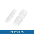 thumbnail image 4 of Unique Bargains 5/8" 3/8" 4 Pcs 2 Sizes of Plastic Hose Barb Fitting Assortment PP Clear 1 Set, 4 of 7