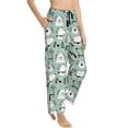 thumbnail image 2 of Naloa Puppy Print Women’s Ultra-Soft Comfy Pajama Lounge Pants with Pockets & Drawstring, 2 of 8