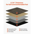 thumbnail image 4 of VEVOR Carpet Tiles Reusable 24x24 inch 24 PCS Modular Rug Soft Padded Gray Brown, 4 of 9