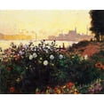 thumbnail image 2 of Monet, Claude 17x15 White Modern Wood Framed Museum Art Print Titled - Argenteuil The Bank In Flower, 2 of 4