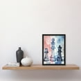 thumbnail image 4 of Artery8 Chess Piece Chessboard Abstract Light Watercolour Living Room Artwork Framed Wall Art Print A4, 4 of 5