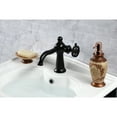 thumbnail image 2 of Kingston Brass KS3540RKX Webb One-Handle Single-Hole Bathroom Faucet with Knurled Handle and Push Pop-Up Drain, Matte Black, 2 of 7