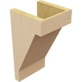 thumbnail image 5 of 7"W x 7"D x 14"H Wide Burlington Rough Cedar Woodgrain TimberThane Corbel, Primed Tan, 5 of 6