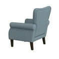 thumbnail image 3 of Benjara BM334113 Mowo Accent Armchair - Classic Button Tufted Back - Blue Woven Fabric & Black, 3 of 5