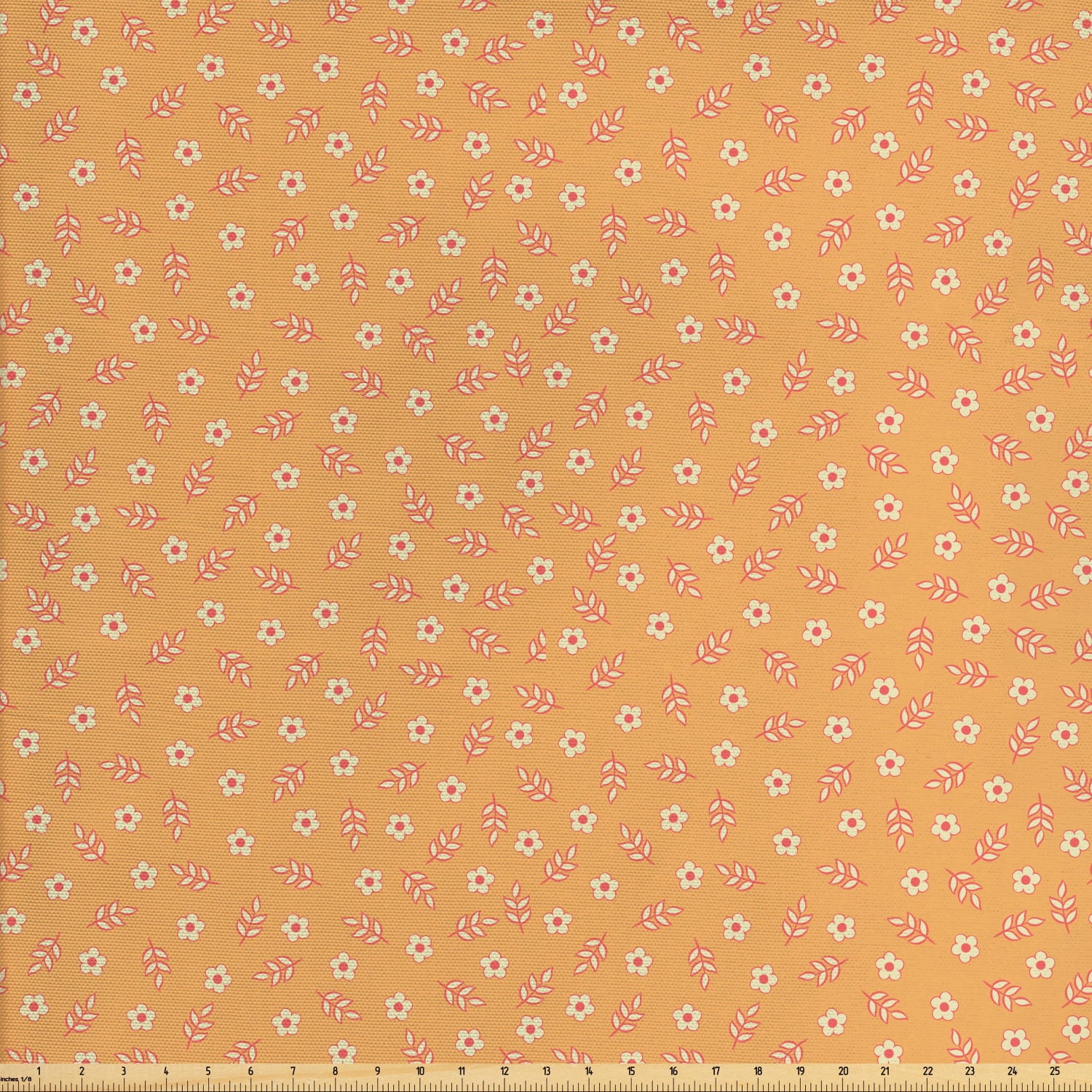 Spring Fabric by The Yard, Seasonal Daisy Blossom with Fresh Foliage