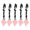 thumbnail image 1 of 5 collares mordedores para bebé con forma de hoja de arce, alivian las molestias y ayudan a la dentición de bebés recién nacidos, color rosa claro., 1 of 14