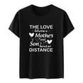 thumbnail image 1 of Gibobby Blusa Casual de Mujer Camiseta manga corta con cuello redondo y estampado letras divertidas Color sólido informal para mujer(Negro,XL), 1 of 3