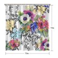 thumbnail image 2 of Floral Shower Curtain Watercolor Botanical Bathroom Decor Rustic Flower Design Fabric Bath Curtain for Tub Country Style Home Accessories with Hooks，36x72in, 2 of 5