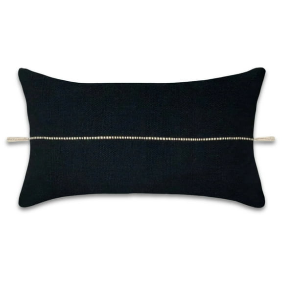 PILLOWPIA Minerva Cotton Pillow Cover, Black, 20'' x 20'', Decorative Throw Pillow Case