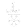 thumbnail image 7 of Alora Lighting CH548637MBCL Willow 6 Light 37" Wide Chandelier - Black, 7 of 7