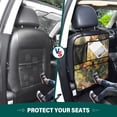 thumbnail image 6 of WOBOGO Hold Yellow Flower Backseat Car Organizer 2 PCS Footed Universal Car with Touch Screen Tablet Holder Rear Seat Protector, 6 of 7