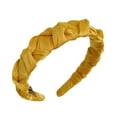 thumbnail image 2 of Jiaroswwei Solid Color Elegant Soft Fabric Girls Hair Hoop Bright Silk Winding Knotted Headband Hair Accessories, 2 of 8