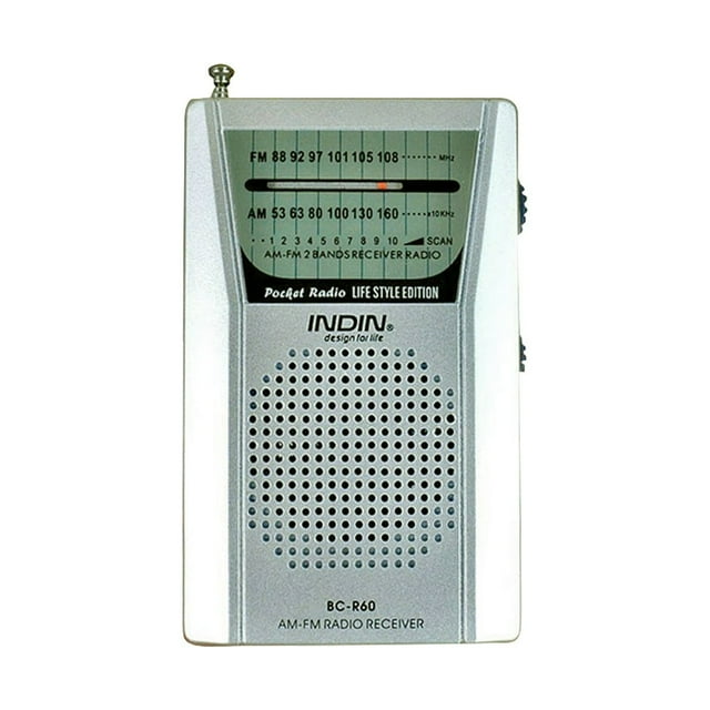 Radio AM FM Portable BC-R60 2AA à Piles avec Haut-Parleur Prise pour Écouteurs