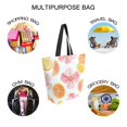 thumbnail image 7 of FORMRS Womens Canvas Tote Bag with Zipper Inner Pocket Shoulder Handbag, Floral Orange, 7 of 7