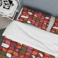 thumbnail image 4 of Designart 'Geometric Retro Flower Design I' Mid-Century Modern Duvet Cover Set, 4 of 4