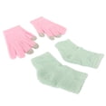 thumbnail image 2 of Hidrata, cura y es compatible con pantallas táctiles: solución para pieles agrietadas en manos y codos Guantes rosados, 2 of 8