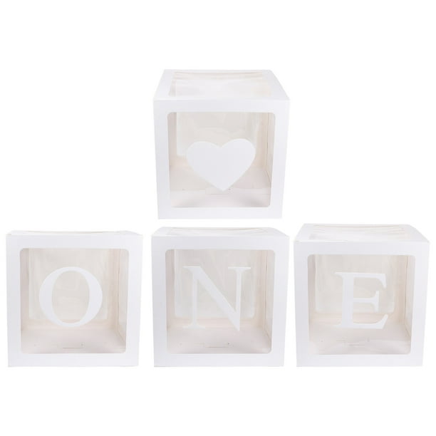 GOOHOCHY 4 cajas de globos para decoración de cumpleaños de bebé, suministros para fiestas