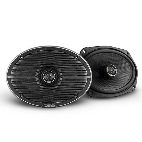 DS18 ZXI-694 Altavoz coaxial de audio para automóvil 6x9 con tweeter de neodimio incorporado y cono de Kevlar - 2 vías 360 vatios máx. 4 ohmios (2 parlantes)