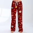 thumbnail image 6 of Women's Casual Fashion Christmas Pajama Pants, Long Sleepwear Trousers for Sports and Home Use, Comfortable and Soft Material for Nightwear and Lounging,Watermelon Red,2XL, 6 of 6
