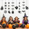 thumbnail image 6 of KatchOn, Glitter Black Halloween Garland - Pack of 8 | Black Hanging Bats Halloween Decoration | Witch Garland, Glitter Pumpkins Garland, Hanging Halloween Decorations | Halloween Ceiling Decorations, 6 of 6