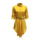 thumbnail image 2 of VISgogo - Vestido informal para mujer, con solapa, diseño de botones delanteros, dobladillo con volantes irregulares, elegante camisa, vestido + cinturón VISgogo moda, 2 of 4
