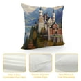 thumbnail image 4 of Creowell  Original Oil Painting of Famous Neuschwanstein Castle in Bavaria Decorative Throw Pillow Covers Cushion Cover for Home Couch Sofa Bench Decor, 4 of 5