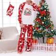 thumbnail image 3 of Family Christmas Pajamas, 2024 Family Christmas Pajamas Set Letter Printed Top Pajamas, 3 of 7