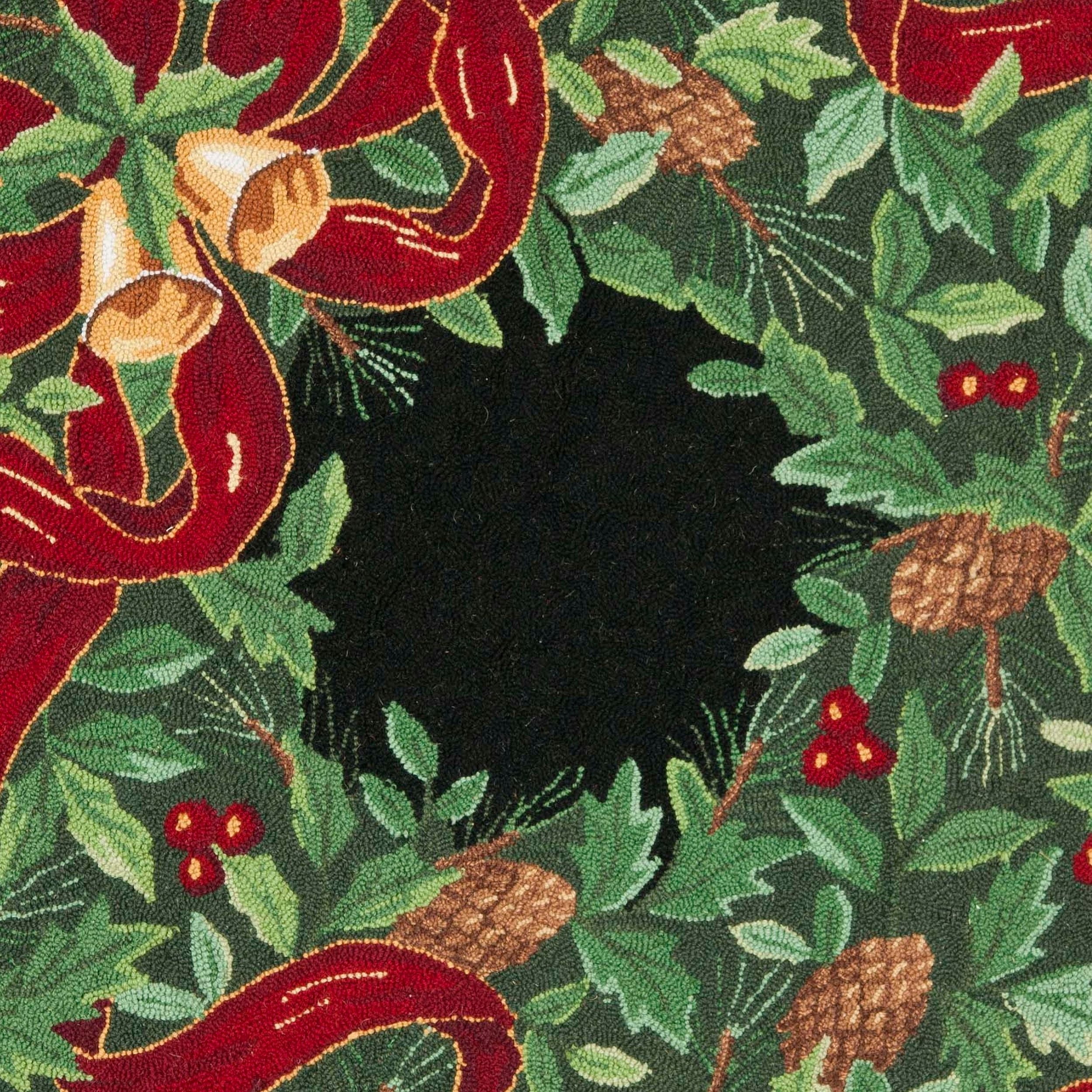 SAFAVIEH Vintage Posters VP323A Handmade Black /Green Rug
