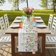 thumbnail image 4 of Table Runners 90 Inches Long Dress Scarves, Colorful Flowers Farmhouse Coffee/Dining/Kitchen Table Runner for Living Room, Spring Leaves Floral Botanical Wood Grain 13x90 Inch, 4 of 9