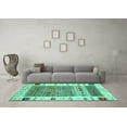 thumbnail image 3 of Ahgly Company Indoor Square Abstract Turquoise Blue Contemporary Area Rugs, 4' Square, 3 of 4
